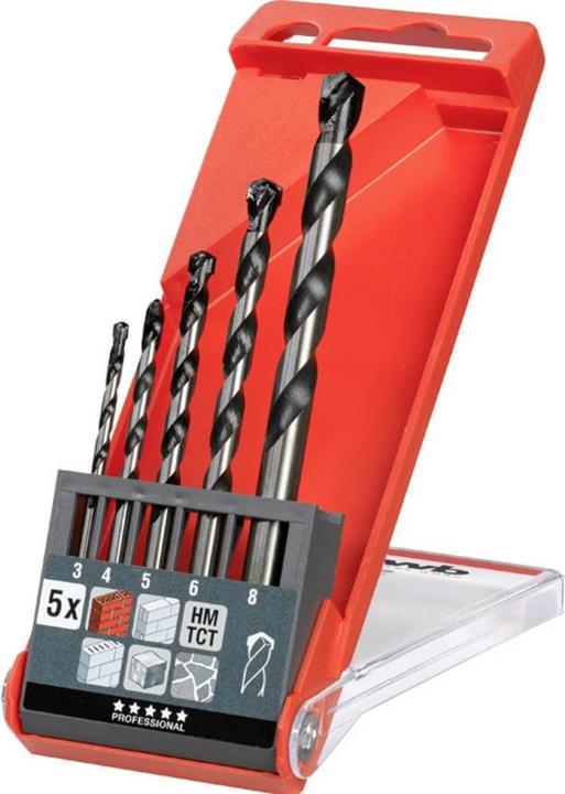 Produktbild kwb Rocker Beton- und Steinbohrer Set 5-tlg. (3 mm, 4 mm, 5 mm, 6 mm, 8 mm)
