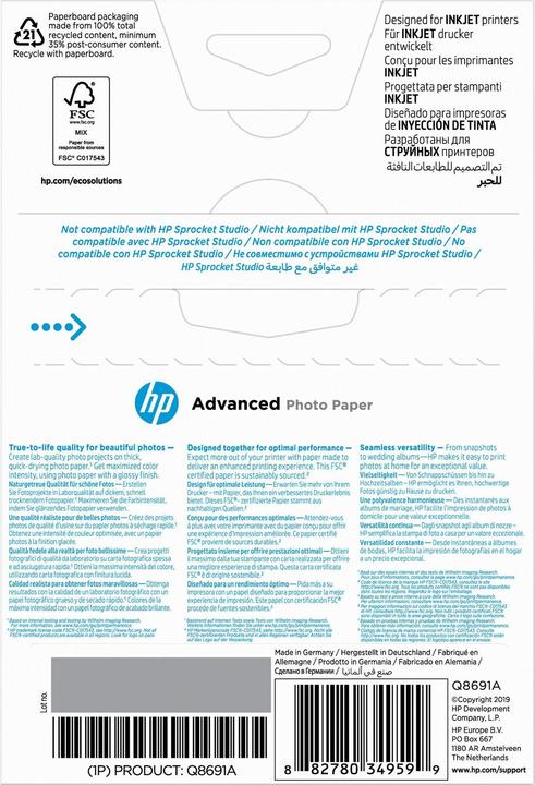 Produktbild HP Q8691a (250 g/m², 10 x 15 cm, 25 x)