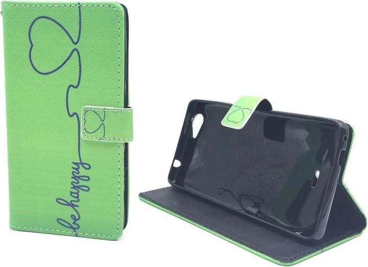 König Design Schutz Hülle für Wiko Pulp Fab 4G Be Happy Grün Tasche Case Cover + 1 Panzer Schutz Glas (Wiko Pulp 4G)
