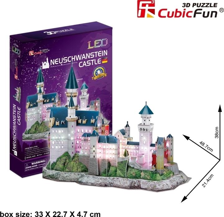 Actual product image Cubicfun Puzzle 3D Neuschwanstein Castle (128 pieces)