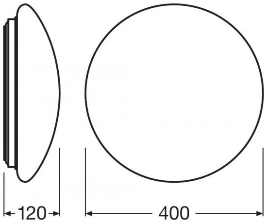 Actual product image Ledvance Ceiling lamp PLAFON SF CIRCULAR 400 S 24W 4000K IP44 (1920 lm)