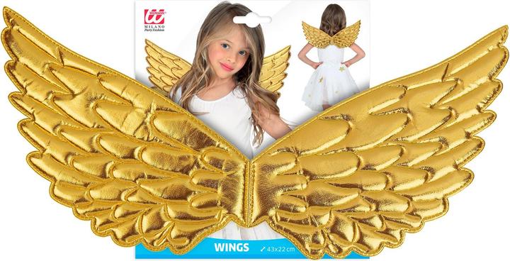 Produktbild Widmann Goldene Engelsflügel aus Kunstoff für Kinder 43x22cm