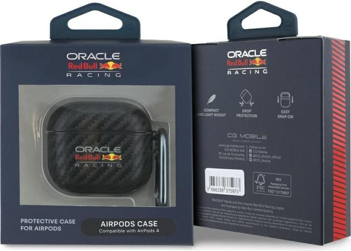 Produktbild Red Bull Case PU Carbon Logo for AirPods 4 black