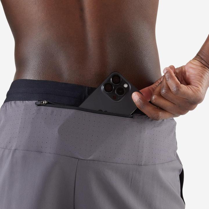 Actual product image Kalenji Short de running respirant Homme - KIPRUN Run 500 Dry Gris (XXL)