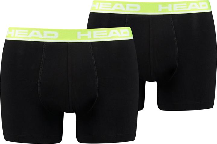 Immagine prodotto Head Boxer Basic 2 Pack da uomo, verde chiaro/nero, M (M)
