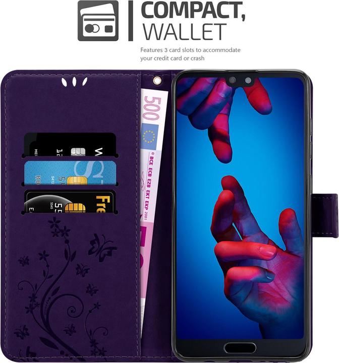 Image du produit Cadorabo Couverture du livre de fleurs (Huawei P20)