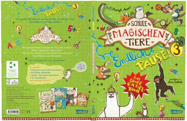 Produktbild Die Schule der mag Tiere - Endlich Pause! Rätselbuch (Deutsch, Christiane Hahn, Nikki Busch, Margit Auer, 2023)