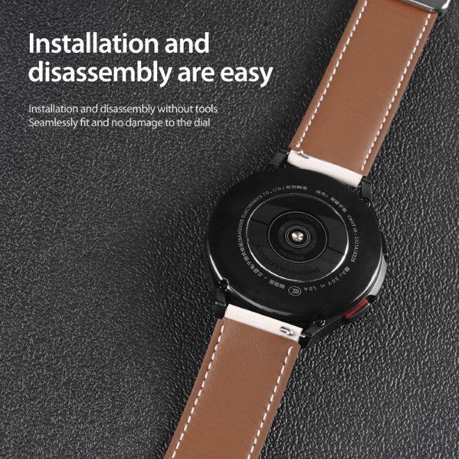 Image du produit Dux Ducis YA Series Bracelet en cuir véritable (22 mm, Cuir véritable, Galaxy Watch3 (45mm), Gear S3 Classic, Gear S3 Frontier)