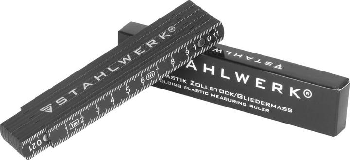 Produktbild Stahlwerk Zollstock 3er Set 1 Meter präziser Kunststoff-Gliedermassstab Meterstab (Metrisch)