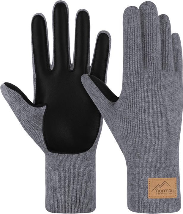 Normani Damen Merino Strick-Fingerhandschuhe mit Schafleder „Nakara" - 9643