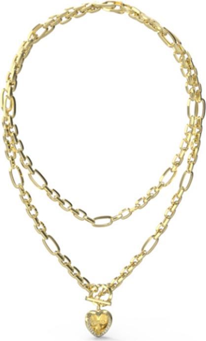Guess 37" HEART & T-BAR CHAIN NK Halskette (Stahl)
