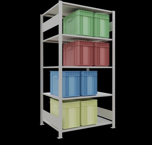 Immagine prodotto Schulte Lagertechnik Sistema di scaffalature di base senza viti MULTIplus150 con ripiani di lunghezza