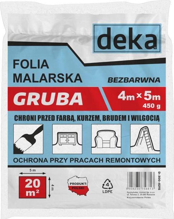 Produktbild EPM FOLIA MALARSKA GRUBA BEZBARWNA 4*5M 450G