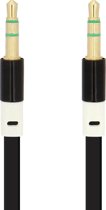 Image du produit Avizar Câble plat audio double 3.5 mâles (1 m, Jack 3,5 mm (AUX))