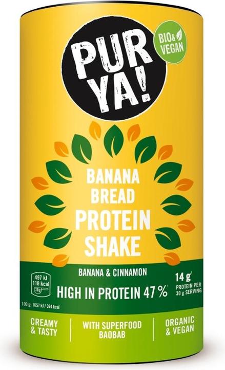Immagine prodotto Pur Ya! Frullato proteico vegano pane alla banana biologico (Banana, Cannella, 1 pz., 480 g)