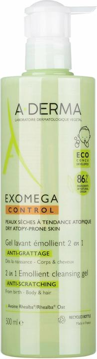 A-Derma Exomega Control Emollient Cleansing Gel 2in1 (500 ml)