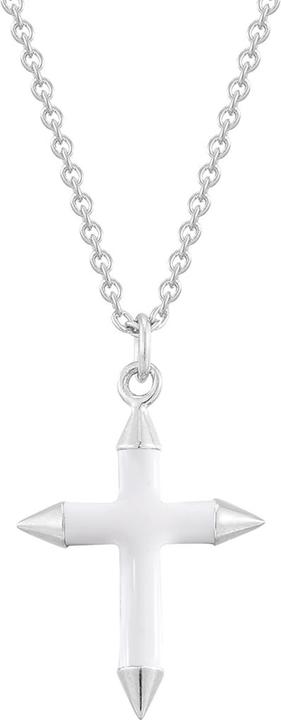 Glanzstücke München Damen Kreuz Sterling Silber Silber 40,0 cm Basiskette + 5,0 cm Verlängerung - 33816 (Sterling Silber, 40 - 45 cm)