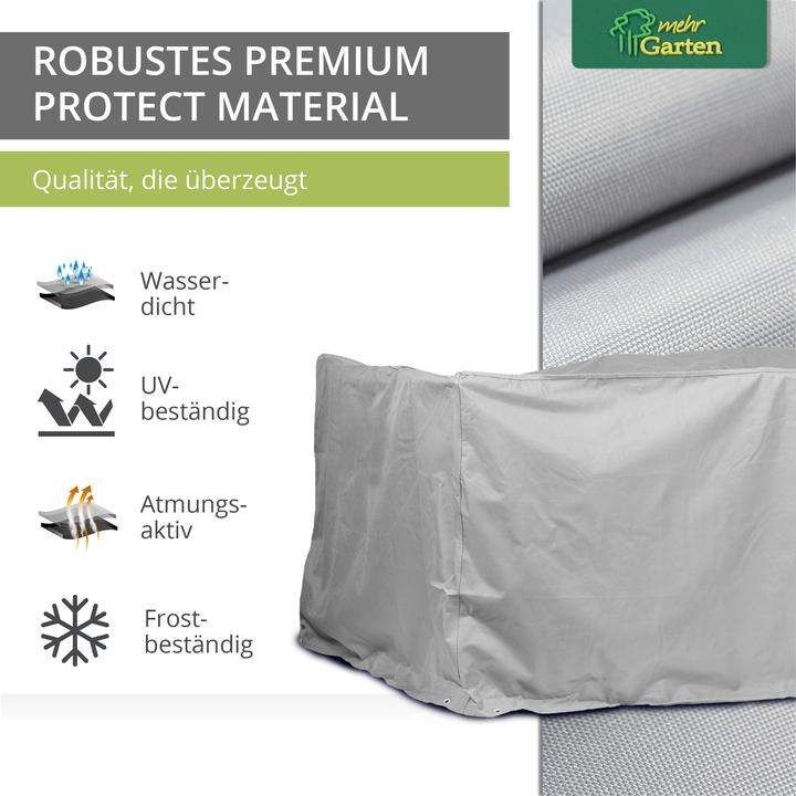 Actual product image Mehr Garten Housse de protection pour salon de jardin, table rectangulaire | 235 x 135 x 94 cm | polyester tissé