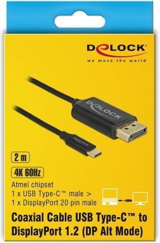 Produktbild Delock DisplayPort — USB Typ C (2 m, USB Typ C, DisplayPort)