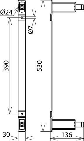 Immagine prodotto Dehn 700006 Dispositivo di supporto per aste D=24mm per sonde di tensione PHG II