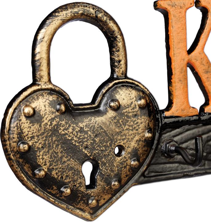 Actual product image Relaxdays Wall Mounted Key Holder, 5 Hooks (26 x 3 x 10 cm)