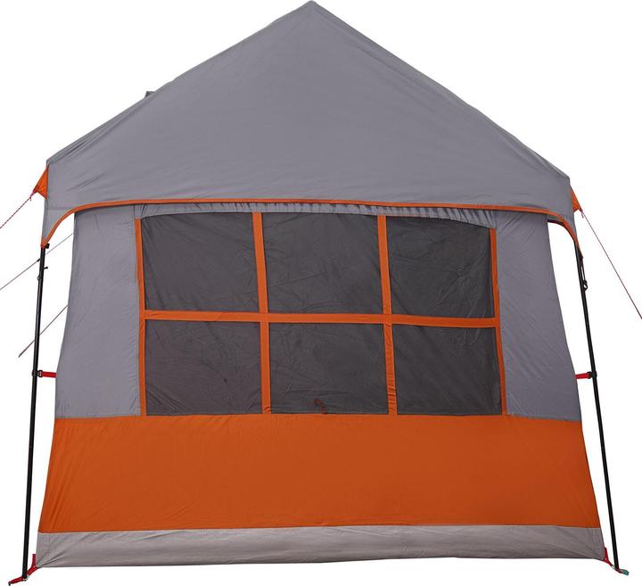 Image du produit VidaXL Tente de camping avec fenêtres Gris et orange 12 personnes étanche à l'eau (Tente igloo)