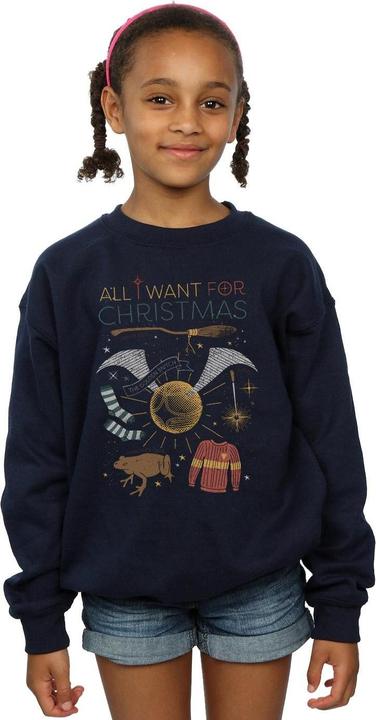 Produktbild All I Want For Christmas Sweatshirt Mädchen (140, 146)