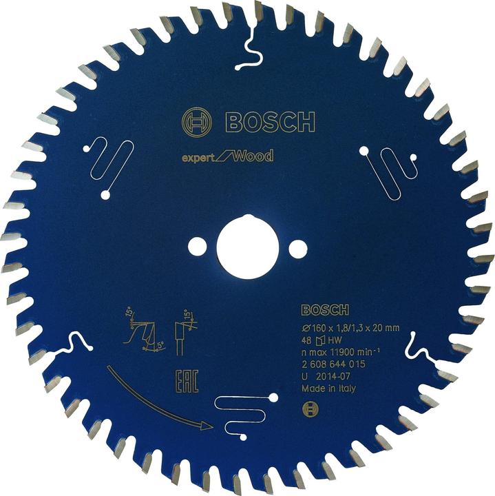 Produktbild Bosch Professional Zubehör Kreissägeblatt Expert for Wood, 160 x 20 x 2,2 mm, 48