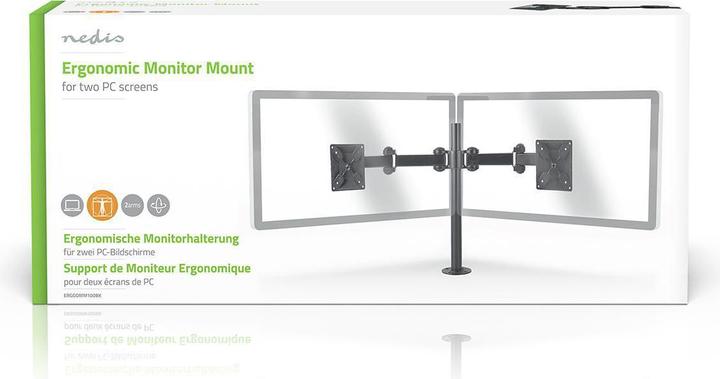Image du produit Nedis Support double écran - support de table pour 14 à 24 pouces deux (Tables, 24.02")