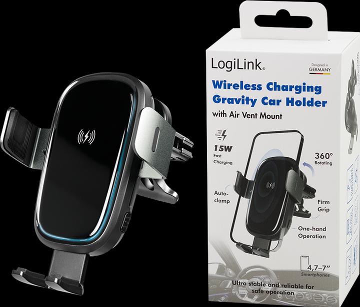 Immagine prodotto LogiLink Base di ricarica wireless per smartphone per la bocchetta dell'aria dell'auto