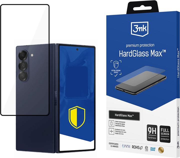 Image du produit 3MK HardGlass Max Sam Z Fold 6 (front) czarny/black, Fullscreen Glass (1 pièce(s), Samsung Galaxy Z Fold6)