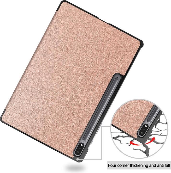 Produktbild Cover-Discount Galaxy Tab S7+ (12.4) - Tri-fold Smart Case roségold (Galaxy Tab S7 FE)