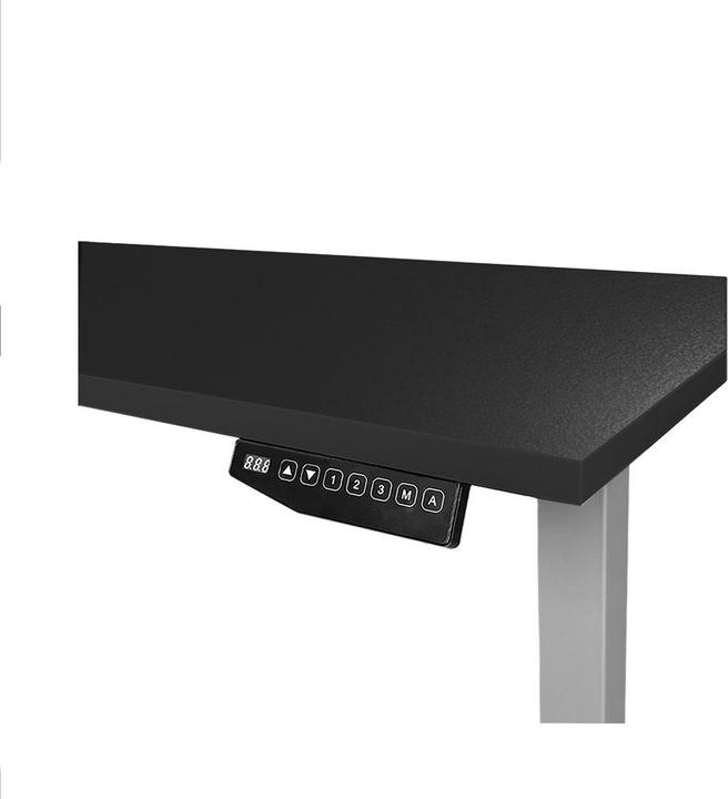 Image du produit Contini höhenverstellbarer Bürotisch 1.6x0.8m Schwarz / Gestell dunkelgrau
