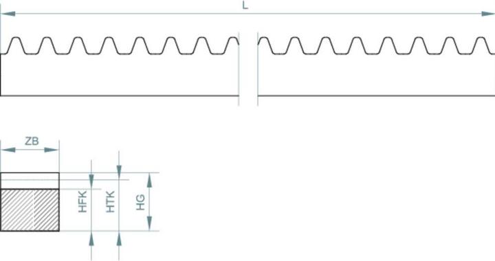 Actual product image Reely Polyacetal rack Modul-Ty