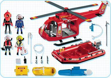 Immagine prodotto Playmobil Elicottero SOS con barca di salvataggio (4428)
