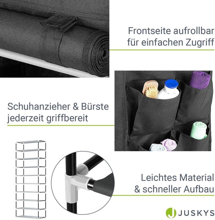Actual product image Juskys Shoe cabinet (88 x 160 x 28 cm)