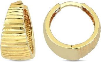 Produktbild JVD - Distinctive yellow gold hoop earrings ZE0547XJ72
