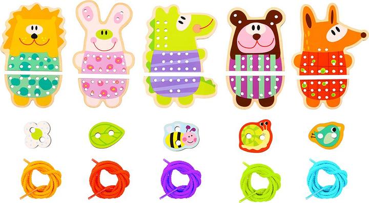 Produktbild Tooky Toy Spielzeug Nähspiel Holz-Tiere