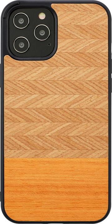 Produktbild Man&Wood case for iPhone 12/12 Pro herringbone arancia black (Apple iPhone 12, Realme 12 Pro+)