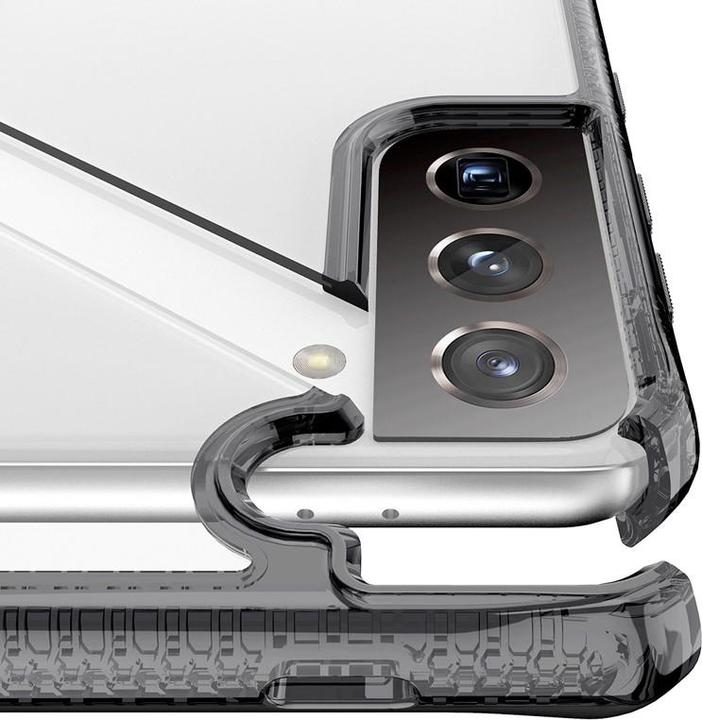 Actual product image Itskins Drop-Protection Cover HYBRID CLEAR black and transparent (Samsung Galaxy S21+)