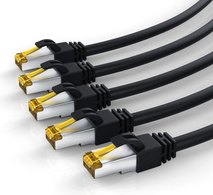 Actual product image Primewire CAT.7 network cable - Ethernet Gigabit Lan cable RJ45 - 10 Gbit/s - patch cable - comp. CAT.6 CAT.8 (S/FTP, CAT7, 0.50 m)
