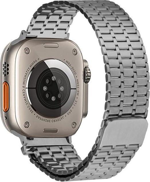 Produktbild MU Classic Stainless Steel Series Edelstahl Armband (24 mm, 42 mm, 44 mm, 45 mm, Edelstahl, Apple Watch Series 8, Apple Watch Series 3, Apple Watch Series 9, Apple Watch Series 1, Apple Watch Series 2, Apple Watch Series 7, Apple Watch Series 4, Apple Watch SE, Apple Watch Series 6, Apple Watch Series 5)