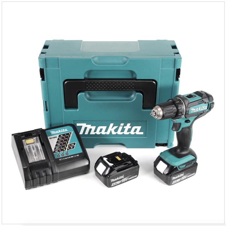 Actual product image Makita Cordless drill screwdriver DDF482RMJ Set (Rechargeable battery operated)
