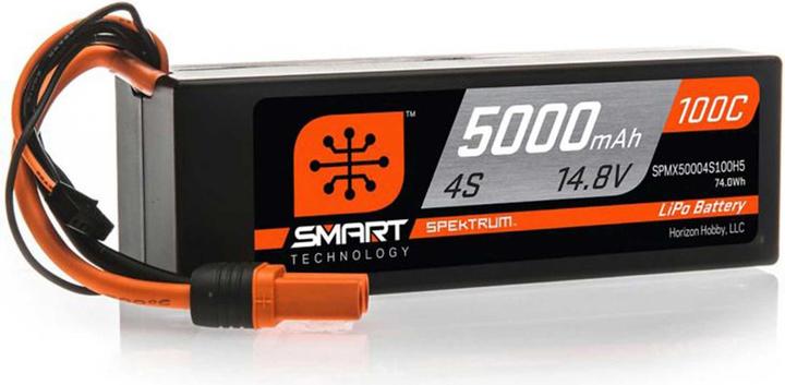 Actual product image Spektrum 5000mAh 4S 14.8V 100C Smart LiPo Hardcase IC5 (14.80 V, 5000 mAh)