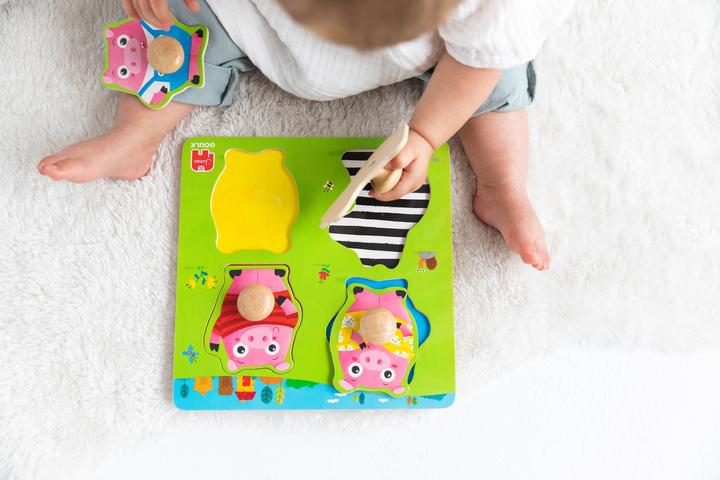 Produktbild Goula Kinder Puzzle aus Holz Three Little Pigs (4 Teile)
