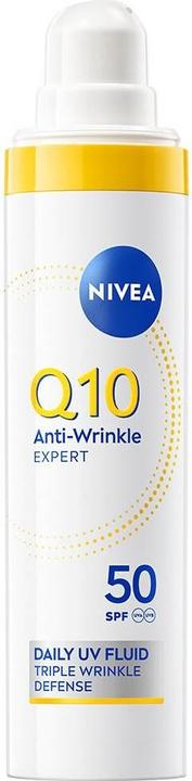 Produktbild NIVEA Q10 Anti-Falten Daily UV Fluid LSF 50 (Sonnencreme, SPF 50, 30 ml)