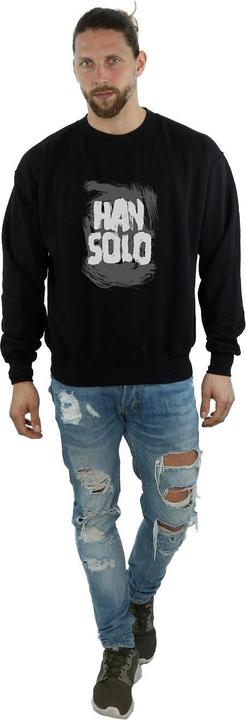 Actual product image Star Wars Mens Han Solo Text Sweatshirt (S)
