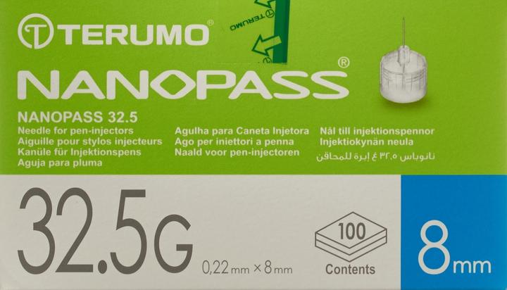 Actual product image Terumo Pen needle NANOPASS 32.5G 0.22x8mm (100 pcs)