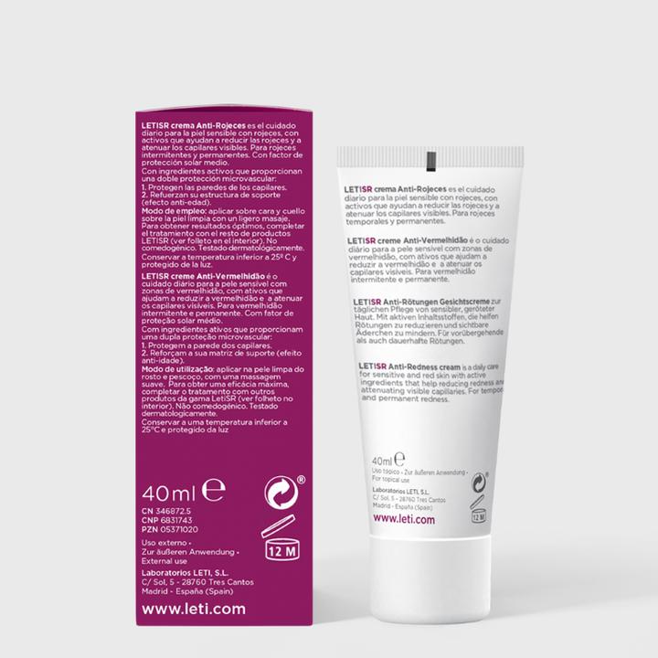 Produktbild Leti LETISR Anti-Rötungen Creme für sensible Haut, 40 ml Creme (40 ml, Tagescreme, SPF 20)
