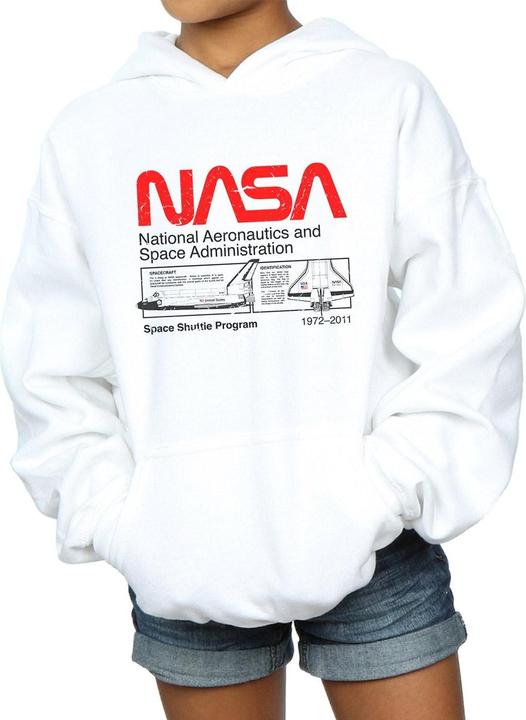 Actual product image Nasa Girls Classic Space Shuttle Hoodie (116)